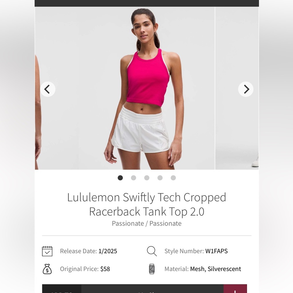 lululemon Swiftly Tech Racerback Tank Top 2.0